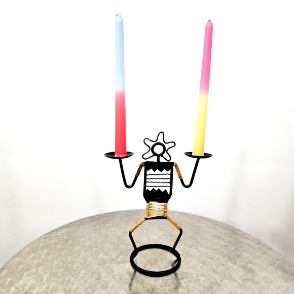 Vintage Laurids Lonborg Balancing Candlestick Man Tribal MCM Mid-Century Modern - Picture 2 of 16